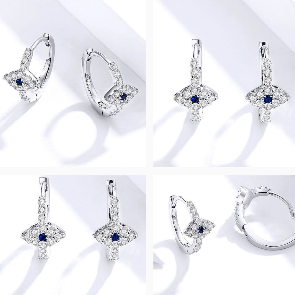 Evil Eye Huggie Earrings - ShopLorca