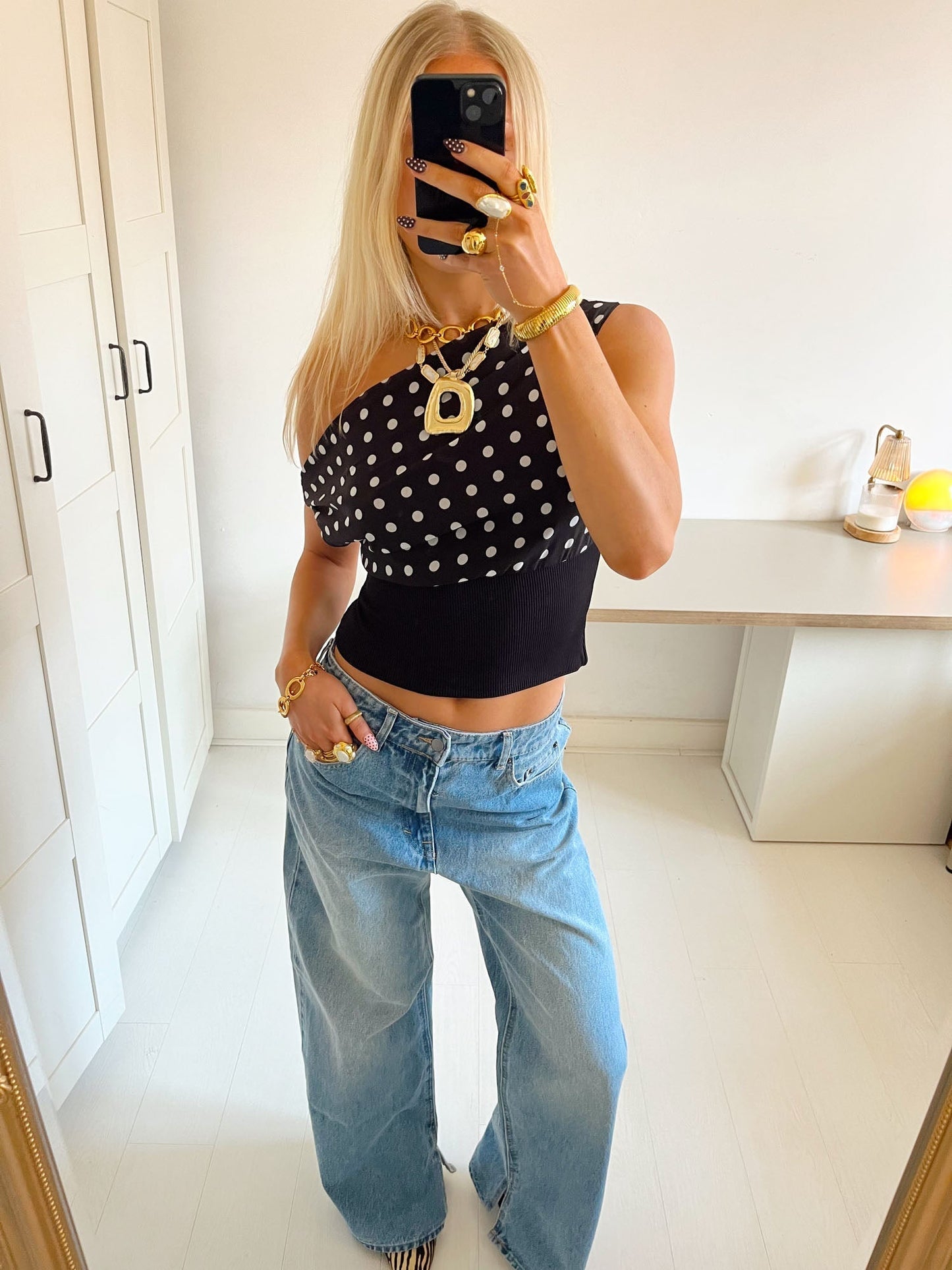 Kimmie polka dotted top - ShopLorca