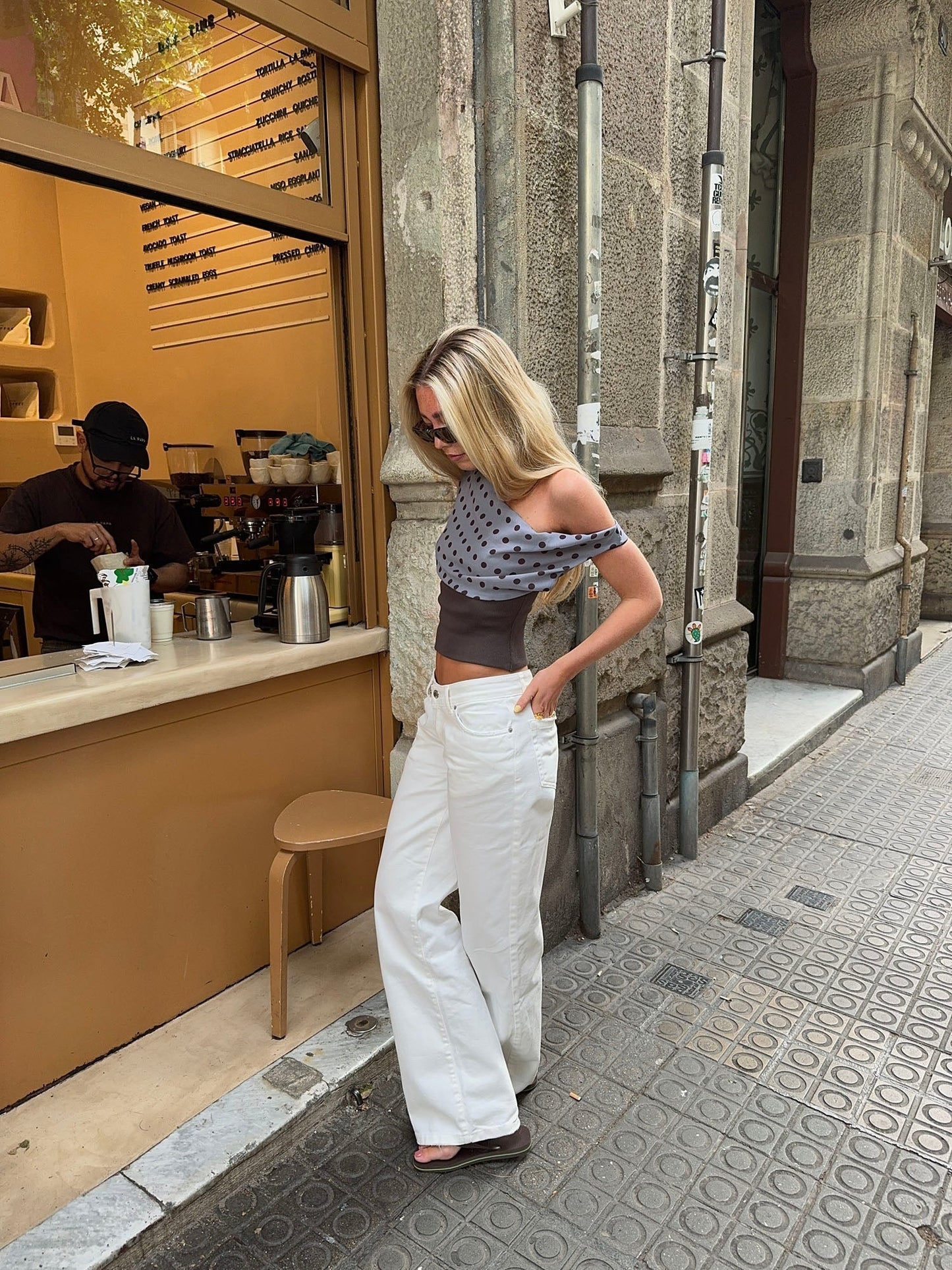 Kimmie polka dotted top - ShopLorca