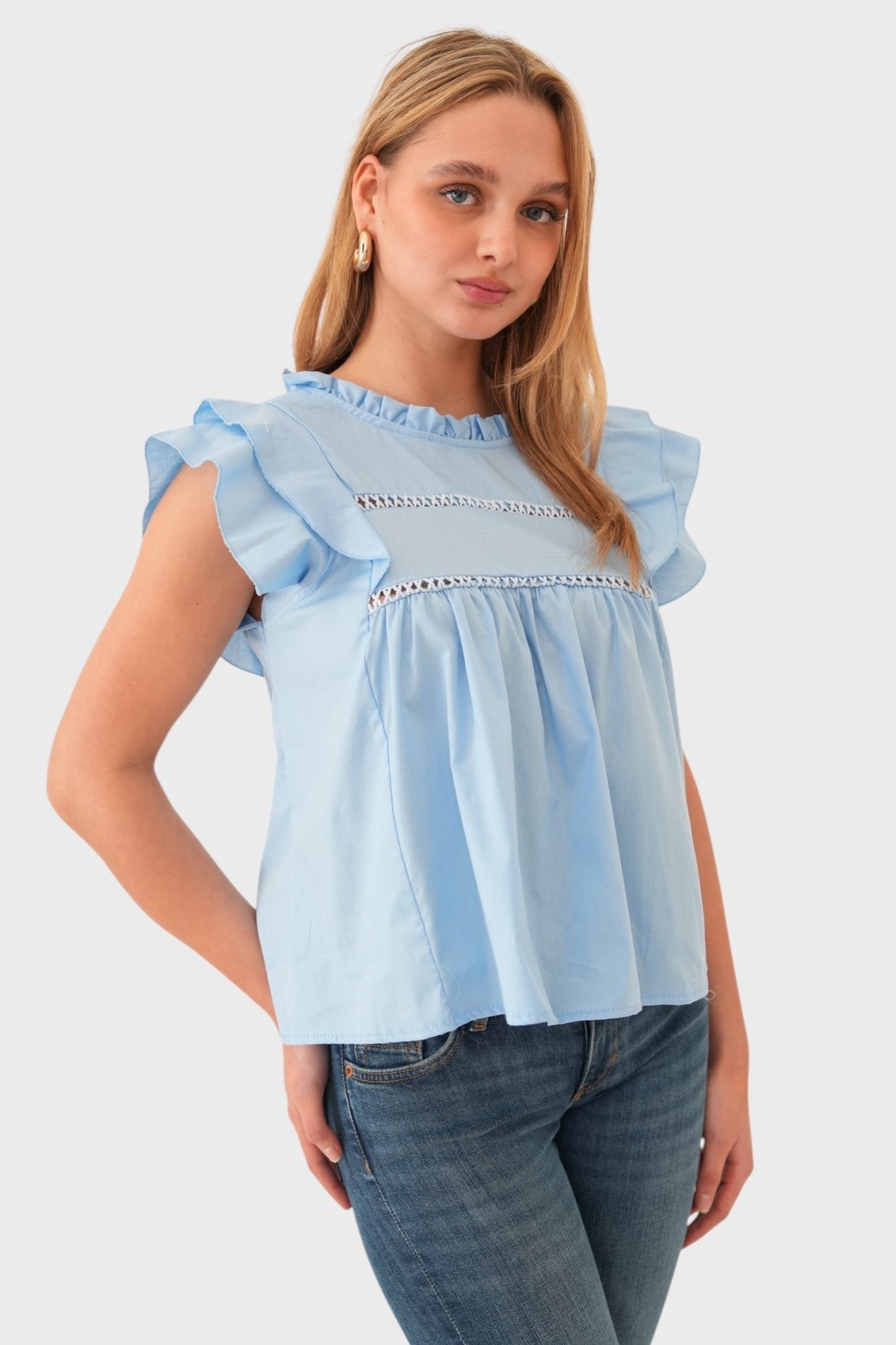 "Dreamy" blouse light blue - ShopLorca