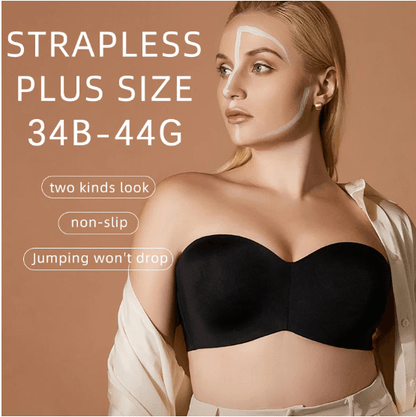Lamouria Full Support Non - Slip Convertible Bandeau Bra - ShopLorca