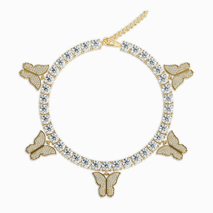 Sparkling Butterflies Tennis Anklet - ShopLorca