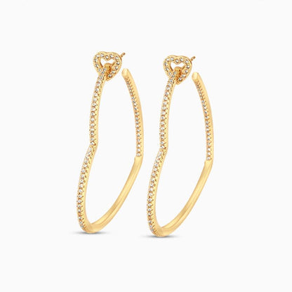 Sparkling Love Hoop Earrings - ShopLorca