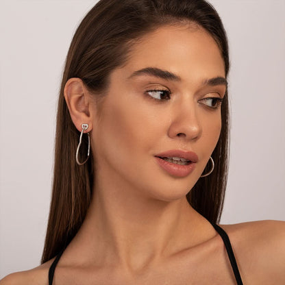 Sparkling Love Hoop Earrings - ShopLorca